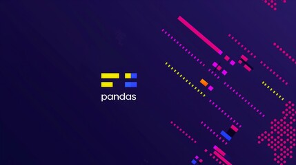Wall Mural - pandas data analysis and manipulation tool with abstract data visualization elements.