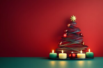 a simple christmas tree against a plain background