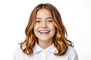 Poster - Portrait of a beautiful young woman smiling