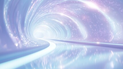 Poster - A Surreal Journey Through a Vibrant, Ethereal Tunnel of Light and Color