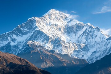 Wall Mural - A breathtaking close-up of a majestic mountain