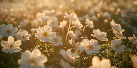 Wall Mural - Vibrant flowers background