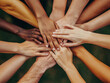 © Musa - Group of Diverse Hands Together Joining Concept collaboration