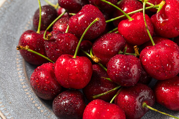 Wall Mural - Raw Red Organic Cherries