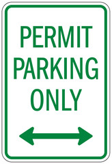 Wall Mural - Parking permit signs