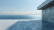 © Siasart Studio - Concrete platform overlooking a blue ocean with a cloudy sky.