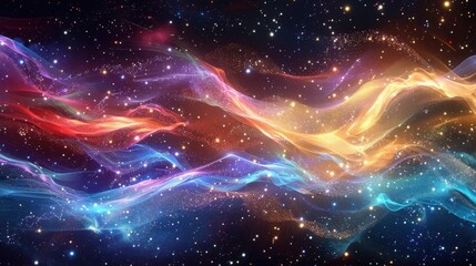 Wall Mural - vibrant cosmic energy flow - abstract space background