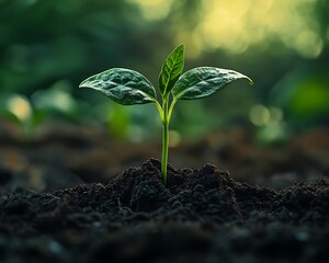 Sticker - A Young Sprout Emerging From Rich Soil