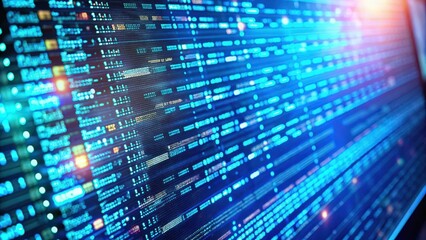 Coding background with lines of code on a computer screen, programming, development, software, technology, coding, computer, language
