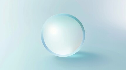 Wall Mural -  a blue circle on a white background with a pastel color gradient