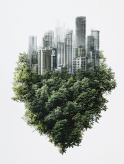 Canvas Print - Creating Visual Representations of Sustainable Urban Futures Through Design and Planning