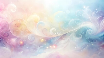 Wall Mural - ethereal watercolor swirls: a symphony of hues generative ai
