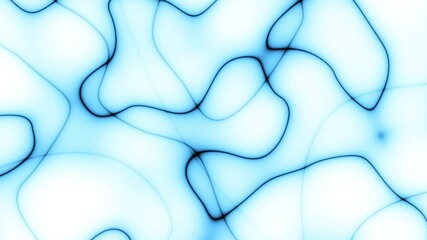 Poster - Abstract white background with wavy lines motion. Flat lay layout with geometric shapes