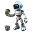 © MODERNARTWatChaRaWit - robot get coin 3d illustration