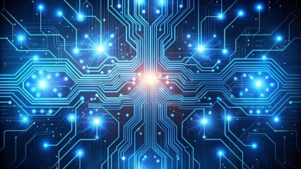 Wall Mural - circuitry symphony: a tapestry of integrated intelligence generative ai
