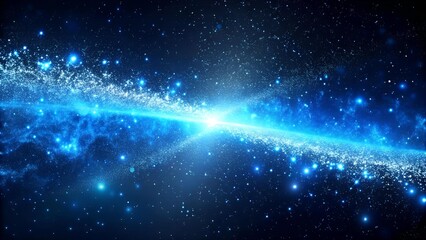 Wall Mural - Ethereal Blue Streak Through Cosmic Dust  Generative AI