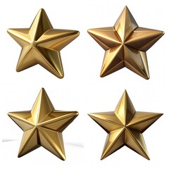 Wall Mural - set of golden stars