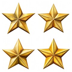 Wall Mural - gold star set
