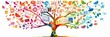 © Nima - A vibrant tree with colorful branches adorned with symbols of knowledge, growth, and creativity, representing the interconnectedness of learning and the power of imagination.