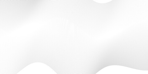 Abstract white blend digital wave lines and technology transparent background. Minimal carve wavy white and gray flowing wave lines and glowing moving lines. Futuristic sound wave lines background.