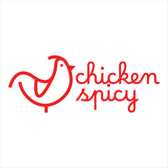 chicken restaurant menu minimalist logo design