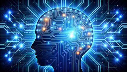 Wall Mural - synaptic symphony: a tapestry of thought and technology ai generated