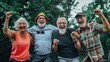 © Ecleposs - Group of Seniors Engaging in Extreme Activities, Embracing Aging Well