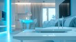 © Nhoeb - A high-speed wireless router, standing gracefully on a table, antennas prepared for seamless connectivity, surrounded by the technology-rich ambiance of a modern home interior.
