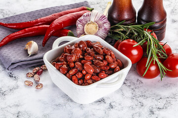 Wall Mural - Red canned beans in the bowl