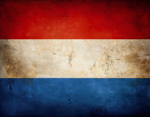 Wall Mural - Distressed Looking Grunge Netherlands Flag