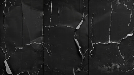 empty old vintage black scratched torn poster set