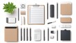 © Johannes - Work from home stationery set. png cut out element set