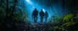 © Настя Шевчук - Soldiers conducting a night patrol in a jungle, 4K hyperrealistic photo