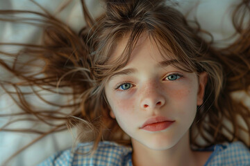 Poster - Cute little girl with curly hair