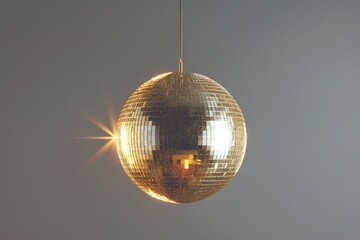 Canvas Print - shining in lights, glittering, bright disco ball on dance floor