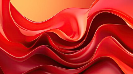 Vibrant red abstract backdrop with flowing shapes, ideal for creating eye-catching gift cards, covers, or posters.