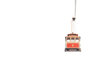 Gondola cable car on transparent background