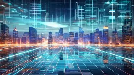 Fototapete - internet network technology world Future technology background. IoT concept
