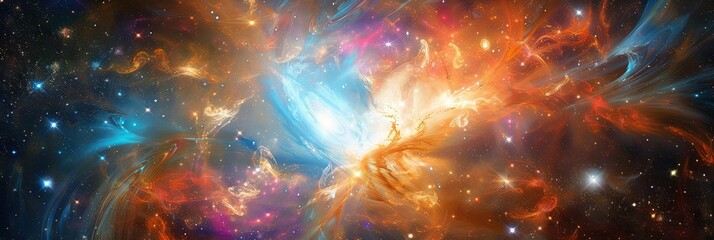 quasar in space, copy space -