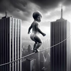 
baby on the tightrope 3