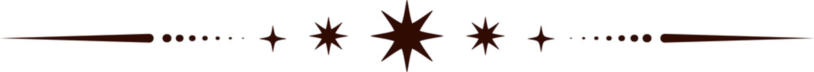 Wall Mural - magic border with celestial stars. astrology fantasy decorative ornament. divider with mystic spirit