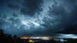 © Eduardo - Night stormy sky, widescreen 16:9, 300 dpi, with space for text