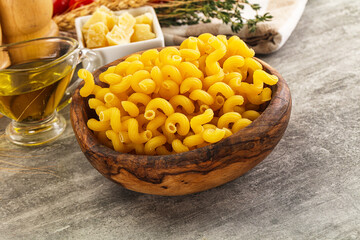 Poster - Italian cuisine - dry cellentani pasta