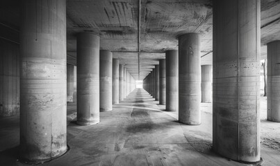 Canvas Print - concrete pillars