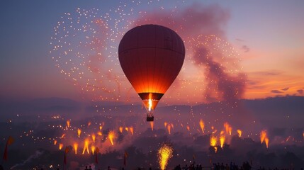 Wall Mural - Hot Air Balloon Festival in the Sky