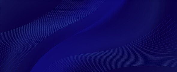 Wall Mural - Modern abstract blue background with glowing geometric lines. Blue gradient hexagon shape design. Futuristic technology concept.