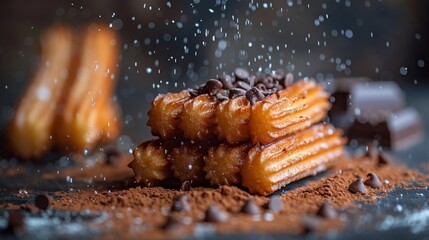 Wall Mural - Heap of Doughnuts on Table