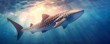 © Павел Озарчук - Majestic whale shark gliding through the sea, 4K hyperrealistic photo