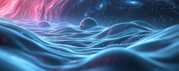 Wall Mural - gravitational waves rippling through spacetime, 4k hyperrealistic photo
