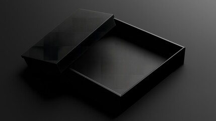 Canvas Print - Empty black box on empty background